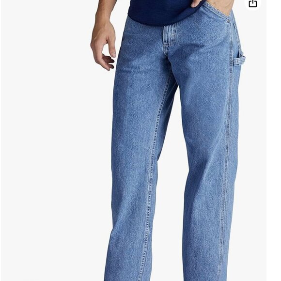 NWT Lee Men's Loose Fit Straight Leg Carpenter Jean, retro stone, 40Wx34L - Picture 2 of 4